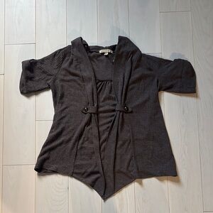 Y2K Waterfall Open Front Cardigan